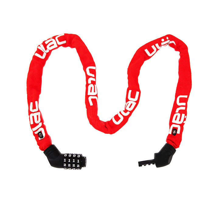 Велосипедный замок Ulac Street Fighter Steel Chain Lock Combo Red